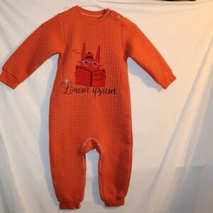 Orange Baby Jumper Zipped‎ Pjs